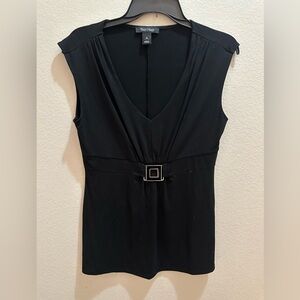 Elegant Black Sleeveless Top White House Black Market Medium
